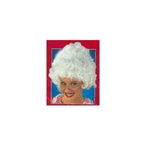  Mrs. Santa Claus Curly White Christmas Wig   One Size Fits 