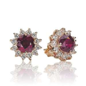   Royalty by Effy® Ruby & Diamond Earrings in 14k Rose Gold 2.21 TCW