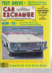 Car Exchange 5/80, 63 Fury, Sunbeam Tiger, Elva Courier, T Birds 