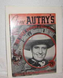 VINTAGE GENE AUTRYS DELUXE EDITION COWBOY SONGS  
