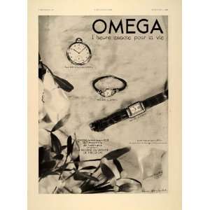  1937 French Ad Omega Watches Models Laure Albin Guillot 