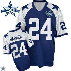 Dallas Cowboys #24 Marion Barber Blue Thanksgivings Jersey Football 