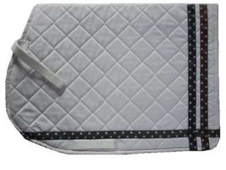   Quilted English A/P Saddle Pad w/ Polka Dots NEW made in USA  