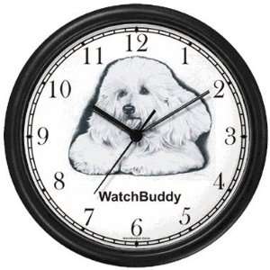  Bichon Frise Dog Wall Clock by WatchBuddy Timepieces (White 
