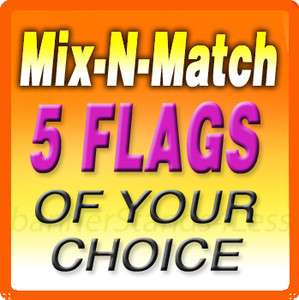 Swooper 15 Feather Flag MIX N MATCH Wholesale   5 Pack (Flags Only 