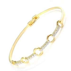  Gold plated bracelet Diane white golden. Jewelry