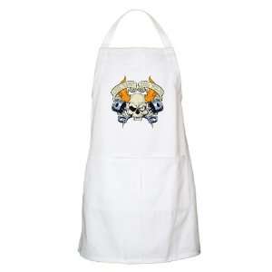  Apron White Live Fast Die Young Skull 