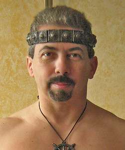   Barbarian Gladiator Celtic Leather/Metal Headband Crown  