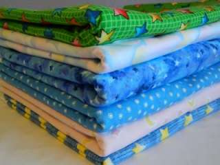 13+ yrds Lot Cotton Flannel Star Fabrics Sewing Quilt Craft  