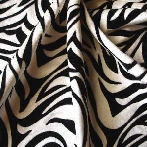   Wide Flocking Zebra Velvet Fabric By the Yard Arts, Crafts & Sewing