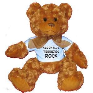  Kerry Blue Terriers Rock Plush Teddy Bear with BLUE T 