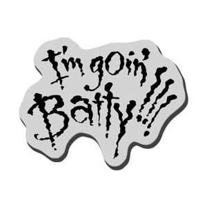   Cling Rubber Stamp Going Batty; 3 Items/Order Arts, Crafts & Sewing