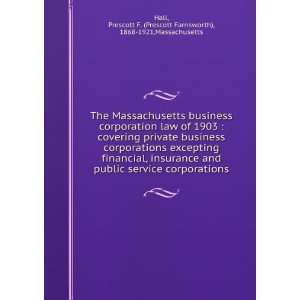   financial, insurance and public service corporations Prescott F