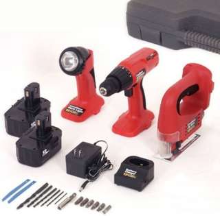  Cordless Drill Driver Jigsaw Flashlight 3 Piece ComboTool Kit  