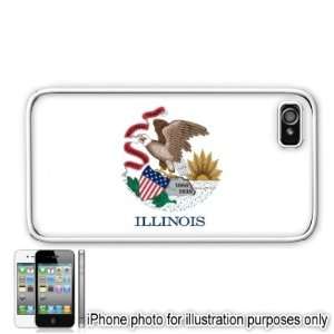  Illinois State Flag Apple Iphone 4 4s Case Cover White 