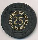 Riverside Hotel Reno 1st Issue $25 Chip 1945 R4