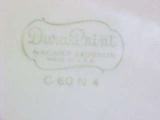 Homer Laughlin Dura Print Duraprint Dinner Plate  