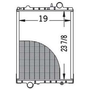  New Radiator AL66766 Fits JD 2955, 3050, 3055, 3055 