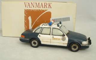   Painted Sheriff Police Car Resin Statue Paperweight Patrol Car  