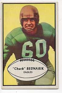 1953 Bowman Football #24 Chuck Bednarik Philadelphia Eagles  