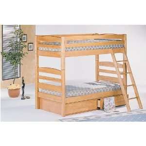  Solid Wood Bunk Bed with Storage Box