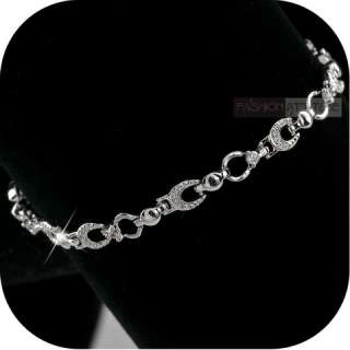 YOU ARE BUYING A NEW 18K WHITE GOLD PLATED SWAROVSKI CRYSTAL BRACELET