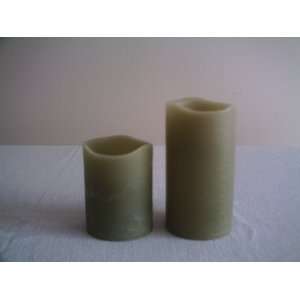  Flameless Scented Green Candles (Vot 185) w/Timer 