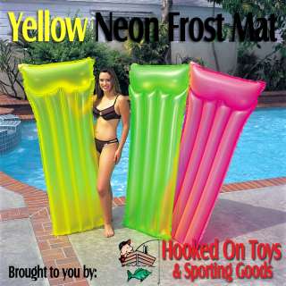 Intex Neon Frost Mat Pool Float Raft Yellow   72x30 in  