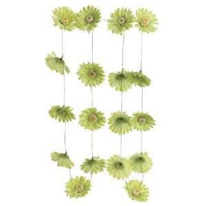  Faux 6? Gerbera Daisy Garland w/18 Flw. Lime (Pack of 6 