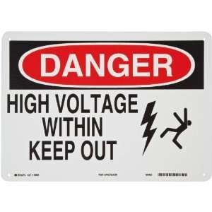   Hazard Sign, Header Danger, Legend High Voltage Within Keep Out