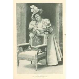  1896 Print Actress Marie Valleau 