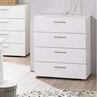 Tvilum Austin Bedroom Four Drawer Dresser in White