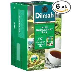 Dilmah Tea, Irish Breakfast Tea, 20 Count Foil Wrapped Tea Bags (Pack 