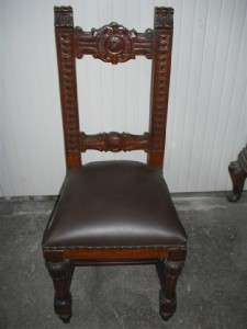 VICTORIAN ITALIAN ANTIQUE DINING ROOM CHAIRS 10IT085C  