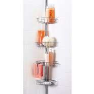Essential Home Chrome Plated Tension Pole Shower & Bath Caddy at  