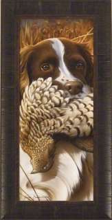   HERO Jerry Gadamus FRAMED ART Springer Spaniel Grouse Hunting Dog S/N