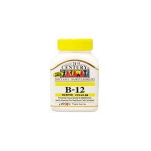  Vitamin B 12 500 mcg   110 tabs,(21st Century) Health 