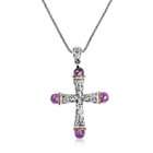   Gold and 0.50 ctw Diamond Embellished Double Layer Cross Pendant