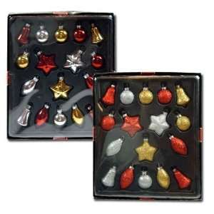  Glass Star Shaped & Round Christmas Case Pack 12