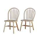 Target Marketing Systems Set Of 2 Oak Finish Arrowback Dining Chairs