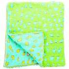 Manual Woodworkers Izzy Plush Chenille Baby Blanket, Blue and Green 