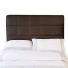 BackDrop Tufted Faux Leather King Headboard, Chocolate