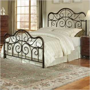 Standard Furniture Santa Cruz Metal Bed in Lexington Cherry Rutice (6 
