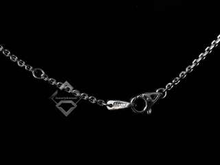 Asprey 18K White Gold Pave Diamonds Black Onyx Necklace  