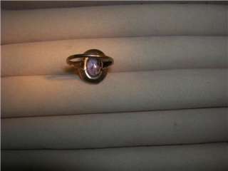 Antique 10K Rose Gold Lilac Amethyst Wedding Engagement Ring Not Scrap 