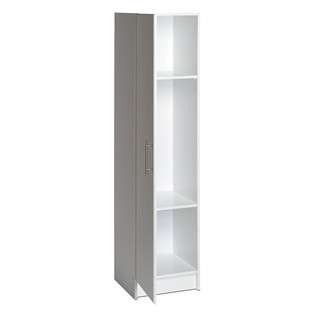 Elite White 16in. Broom Cabinet  Prepac For the Home Storage Shelves 