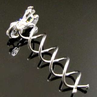   Item  1 pc rhinestone crystal bow tie hair twist pin fork