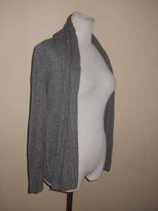 Designer Womens Gray Sweater Shrug Cardigan Womens SMALL so 