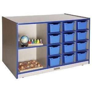   Double Sided 12 Tray Cabinet With 12 Bins   Laminate