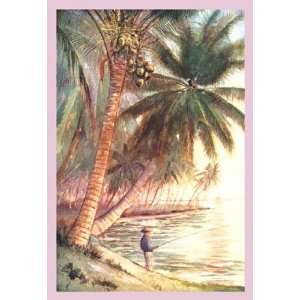   Fishing Under the Coconut Trees 20x30 poster